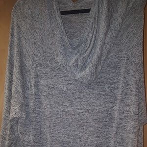 Heather gray hooded sweatshirt